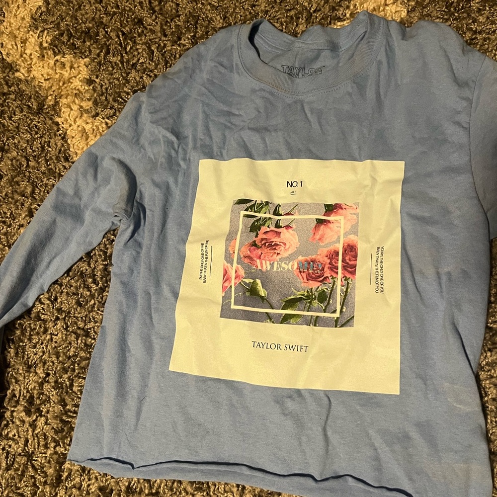 Taylor swift me blue crop